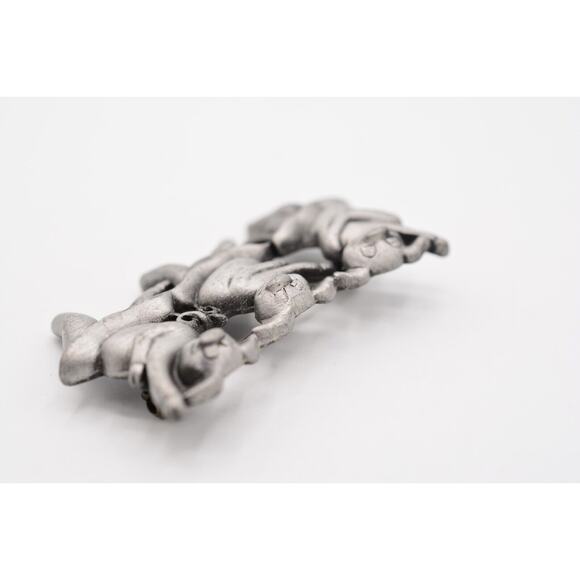 Vintage Ballet Dancing Pigs Pin Brooch Olivia Pig Ballerina Chunky NOS 80s BinA6 - Picture 6 of 12